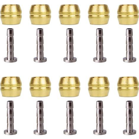 10 Set BH90 Olive and Barb, Insert de Connecteur Olive Tuyau Frein Disque Hydraulique, Replacement Tuyau Olive, Brake Hose Olive Hydrau, Pièce de Rechange Kit de Réduction Durite pour Shimano SM-BH90 (1/5)