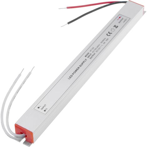BeMatik - Source d'alimentation industrielle pour LED 12VDC 1.5A. Mesures 18 x 208 x 15 mm (1/5)