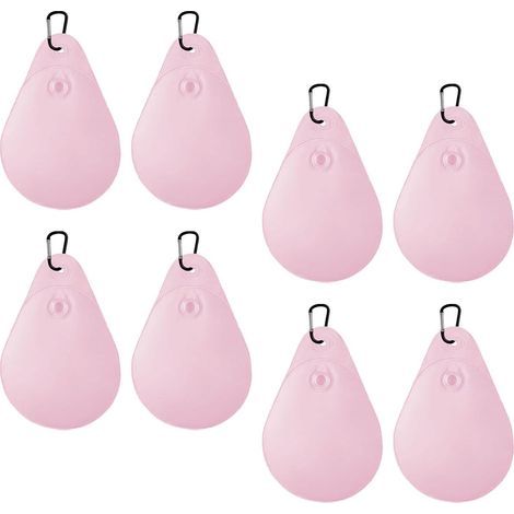Set of 8 pool cover hanging bags, wall-mounted pool bag, pink, with hook, 34.5 x 24 cm (1/4)