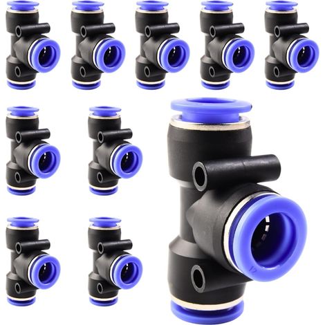 10 pièces 16 mm répartiteur en Y à 3 voies, raccord pneumatique, rapide plastique raccords Push to Connect, adaptateur de conduite d'air PY - PE-12mm (1/5)