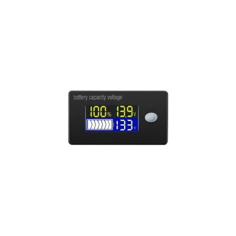 Indicateur de capacité de la batterie 12V affichage LCD voltmètre testeur de température pour Li-ion Lifepo4 plomb