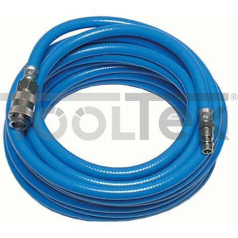 TUBO ARIA COMPRESSA FLESSIBILE COMPRESSORE 18m RACCORDO RAPIDO 1/4"