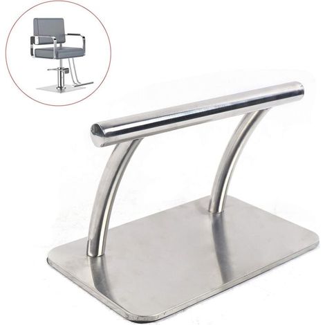 Repose-pieds en acier inoxydable, repose-pieds professionnel mobile, 30 x 19 x 18 cm, pièces de pédale pour coiffeur, beauté, spa, salon de massage des ongles, chaises de salon