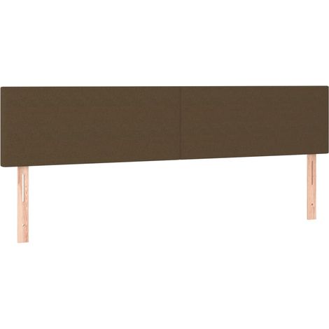 Maison Exclusive - Cabeceros tela marrón oscuro 200x5x78/88 cm (1/5)