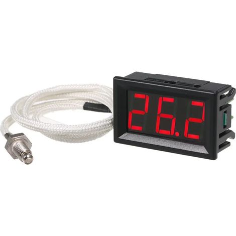 Thermomètre industriel haute température de type K M6 pour thermocouples, instrument de test pour thermocouples allant de -30 à 800 degrés Celsius.