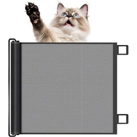 Kaelt - NALOOKAMIC Noir,130 x 78cm,Barrière de Sécurité Retractable et Extensible pour Bébés, Enfants et Chiens Protection pour Escaliers, Couloirs, Intérieur et Extérieur (1/5)