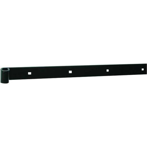 Penture droite prépercée noire 38x5mm R14 en 600mm WAELBERS 531037.32