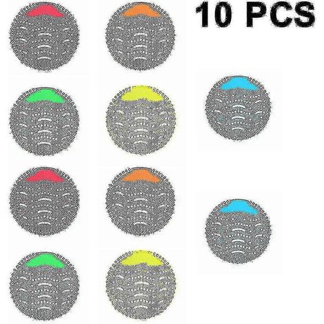 Lot de 10 grilles d'urinoir désodorisantes - Grille d'urinoir, parfum puissant, moins d'éclaboussures et de saletés, parfumé. Convient à la plupart des urinoirs de restaurants, bureaux et écoles. (1/5)