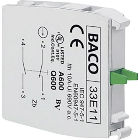 BACO 33E11 Kontaktelement  1 Öffner, 1 Schließer  tastend 600 V 1 St.