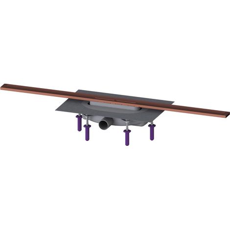 Kessel Duschrinne Linearis Infinity 60 Länge 900mm DN 40 Megastop, Kupfer gebürstet (1/2)