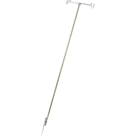 Leichter, faltbarer Campinglampenständer aus Aluminiumlegierung mit Aufbewahrungstasche, ideal für Picknicks und Angelausflüge (grün). (1/5)