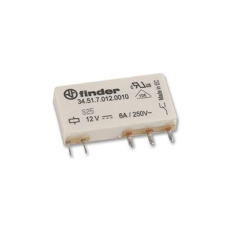 Finder 34 Series Relais de puissance 1 RT, bobine 60V c.c. Montage sur CI 170mW ( Prix pour 1 )