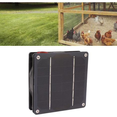 12-V-Monokristallin-Solarpanel mit 5-W-Gehäuselüfter, geeignet für Hühnerstallbelüftung und Fahrzeugluftzirkulation. (1/5)