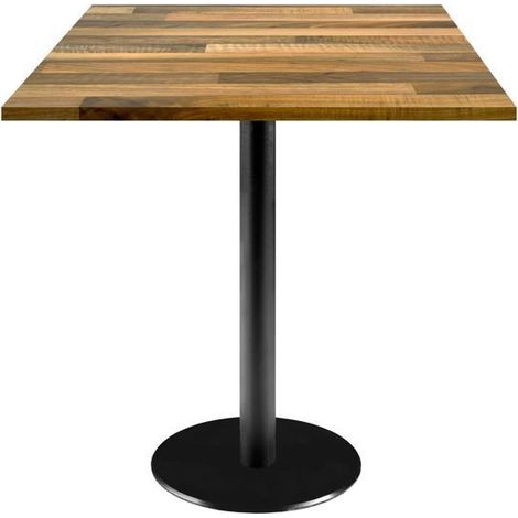 Table 70 x 70 cm - modèle Rome bois noyer lamellé