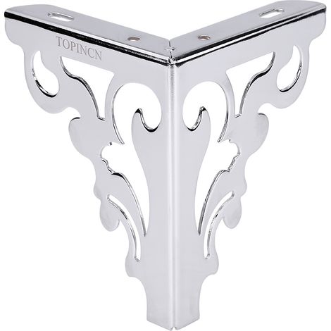 Pied De Meuble En Métal Chromé 15cm Pour Canapé Armoire Lit Table Lot De 4 (1/5)