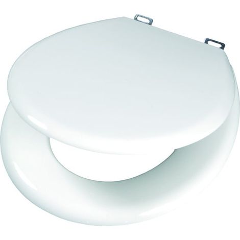 Abattant WC TRADITION bois réticulé blanc (1/2)