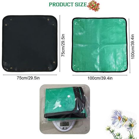 2pièces Tapis de rempotage,Jardinage Pliable Tapis,Ensemble d'outils de Jardin, Adapté à la Plantation en Intérieur ou en Pot,pour Le des Plantes de Jardin de fées Miniatures (1/4)