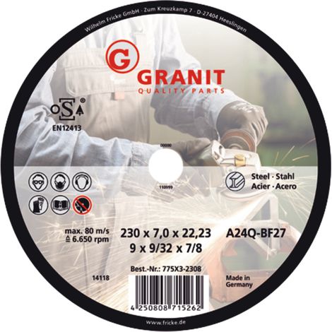 115-mm-Schleifscheibe aus Granitstahl