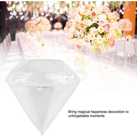 12 Stück Diamantförmige, transparente Kunststoff-Süßigkeitenboxen für Hochzeiten, Partys und Zuhause (1/5)