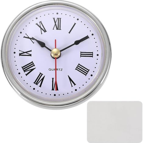 Mécanisme Horloge Classique Insert Quartz Argenté Chiffres Romains (1/5)