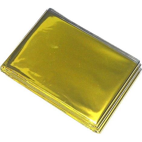 extra large packs of 210 x 130 cm, double-sided emergency thermal sheeting, authentic Mylar space blankets (1/5)