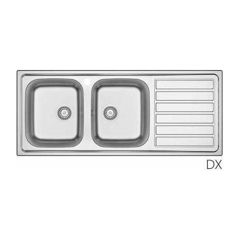 LAVELLO INCASSO IN ACCIAIO INOX MOD. LS03 CM 120X50 Misura: cm. 120 gocciolatoio dx