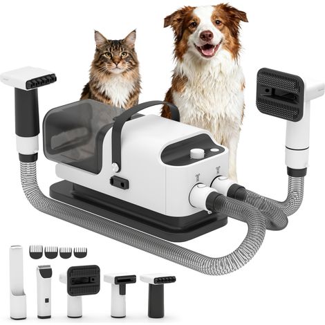 PawHut 5 in 1 Dog Grooming Vacuum & Dog Dryer with Electric Clipper