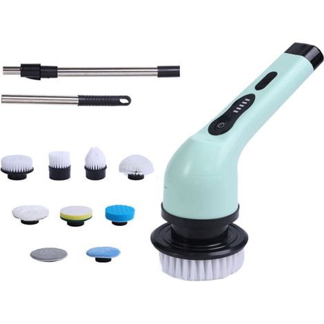 Rechargeable cordless electric cleaner, automatic dish brush for the kitchen, dish brush for the bathtub, professional tile cleaning tool with telescopic handle (1/4)