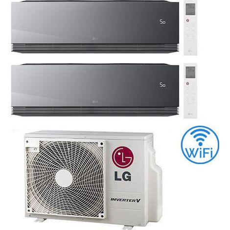 Climatizzatore Condizionatore LG Artcool Mirror AI Air R32 Wifi Dual Split inverter 9000 + 18000 BTU con U.E. MU3R19 Classe A+++/A++ NOVITA' 2025 (1/5)