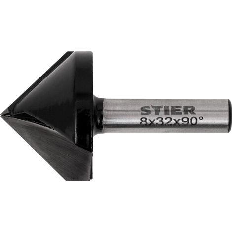 Stier – Fraise à placoplâtre D32 mm – Diamètre de queue 8 mm – Angles de 90° pour défonceuses – Coupe nette pour plaques de plâtre (1/5)