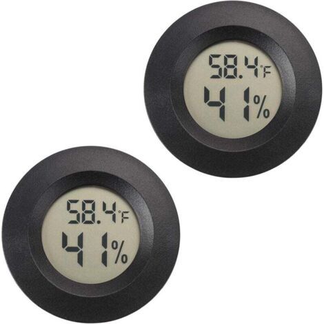 Mini termometro igrometro digitale, monitor di umidità per interni/esterni, termometro per rettili per umidificatori, serre, giardini, cantine, Fahrenheit (℉)/Celsius (℃), confezione da 2 (1/4)