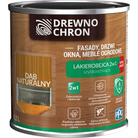 Vernice e tinta per legno Drewnochron 2 in 1, rovere naturale, 0,2 l, 1 pz.
