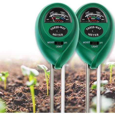Testeur De Sol - PH Humidité Lumière - Pour Jardin Potager Plantes Intérieur Extérieur - 2 Pièces (1/5)