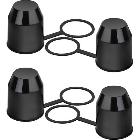 Ahlsen Pieza de cubierta de bola para enganche de remolque, cubierta de bola de 50 mm, bola de enganche de remolque, tapa protectora de bola para enganche de remolque, contra abrasión y suciedad (1/4)