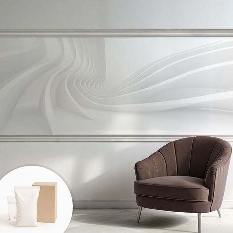 Carta Da Parati - Mural - Con Sala Da Pranzo - Camera Da Letto - Cameretta - Con Colla Gratuita Linee ondulate 250x104 cm (1/5)