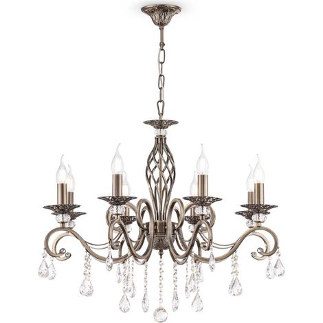 Grace Lustre en laiton et cristal, 8 lumières, E14 (1/3)