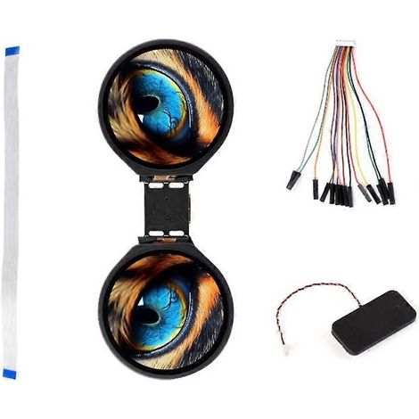 Placa de desarrollo de ojo electrónico con IA ESP32-S3 ESP32-S3-DualEye-Touch-LCD-1.28 Placa de desarrollo de ojo electrónico con IA (1/5)