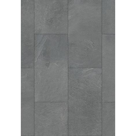 Mexen Grey Dark Vinylplatten 610 x 305 mm LVT Dryback 2,5 mm, PVC-Unterlage, 4 V-Fuge, Stein - F1459-0610-305-255-4V1-01 (1/2)