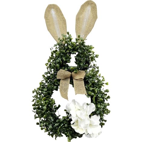 Guirlande De Porte En Forme De Lapin De Pâques - Matériau PP Réutilisable - Pour Porte Fenêtre Cheminée Intérieur Extérieur - 1 Pièce (1/5)