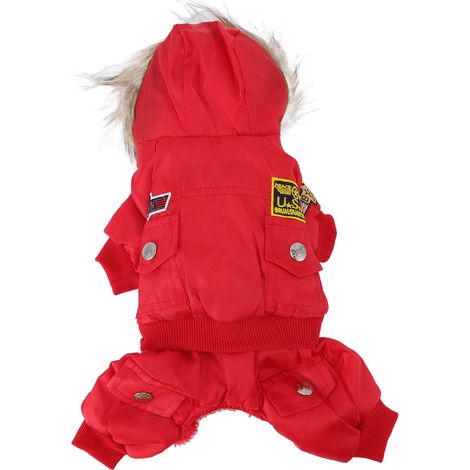 Manteaux d'hiver pour chiens, automne, en coton épais, doux et confortable, à capuche chaude pour chiens de petite et moyenne taille, chiots (XS). (1/5)