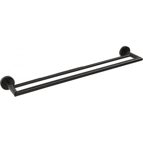BEMETA Porte-serviettes double DARK en laiton noir 65,5cm x 5,5cm x11cm (104204050) (1/3)