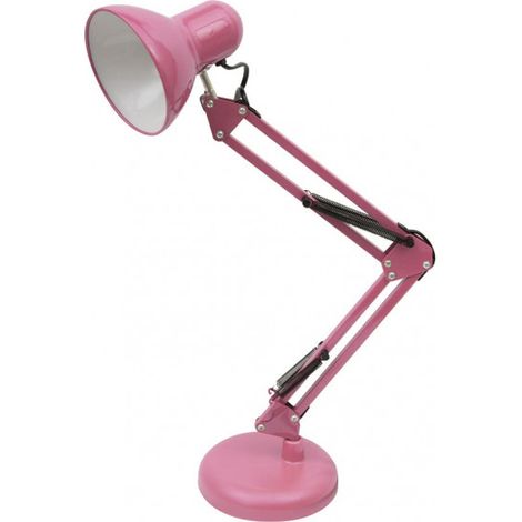 Lampada da tavolo articolata in rutilo 1xe27 rosa 57x39x15 cm