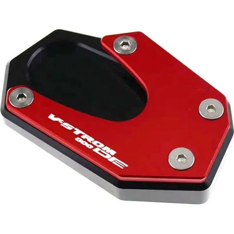(LOGO rouge) Béquille latérale compatible Suzuki V-Strom 800 DE 2023 (avec logo rouge) - Support et extension maxpower (1/4)