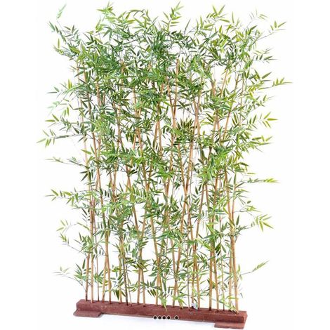 Haie de Bambou artificiel zen H 160 cm L 110 cm extérieur anti-UV - dimhaut: H 160 cm - couleur: Vert