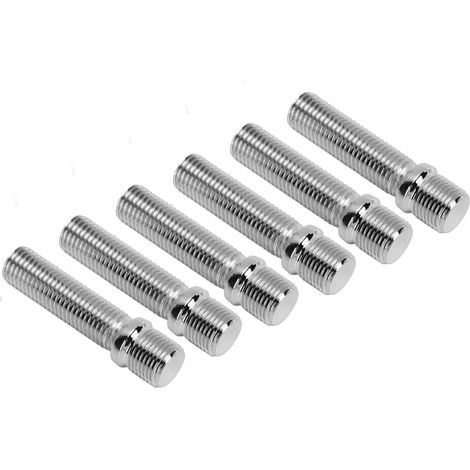 Lot de 20 goujons de roue allongés de 58 mm, adaptateurs de conversion de roue, longueur de tige de 41 mm, M14x1,25-M12x1,5 (1/5)