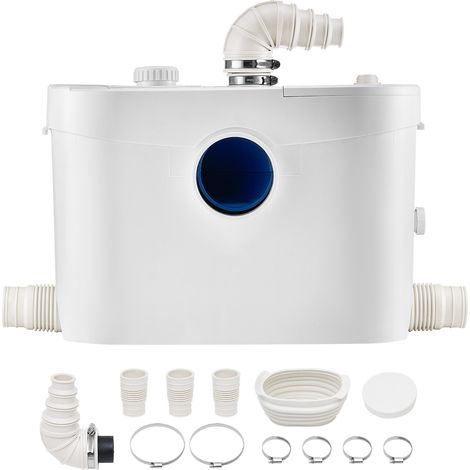 Mophorn Hebeanlage mit 900 W Leistung, 180 L/min Durchfluss, 12 m Förderhöhe, Abwasserpumpe mit 4 Anschlüssen für Toilette, Keller, Dusche, Waschbecken, Waschküche und Badewanne