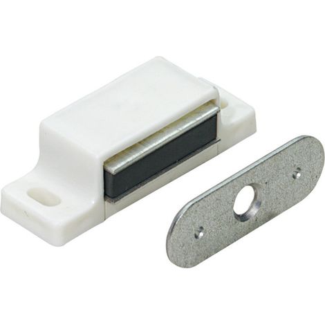 Lot De 4 Loqueteaux Magnétiques Plastique Hettich, L.14.5 X L.45.3 Mm