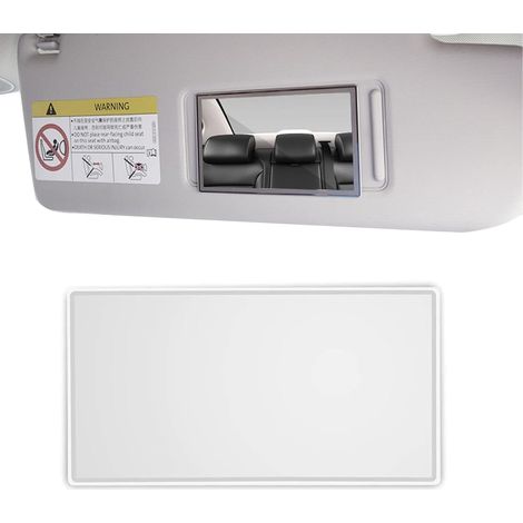 Miroir de Maquillage de Voiture,Miroir Pare Soleil Voiture,Miroir de Courtoisie de Pare-Soleil, Miroir Pare-Soleil en Acier Inoxydable,Miroir Maquillage pour Visière de Voiture, Dossier de Siège (1/5)
