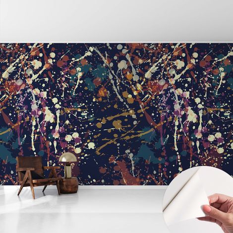 Fotomurale adesivo - murale da parete - Carta da parati autoadesiva - design parete moderno - Astrazione colorata 416x254 cm (1/5)