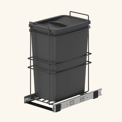 Poubelle cuisine MAJESTA - poubelle encastrable 35 litres (1/4)